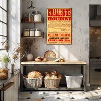 Houdini Challenge Vintage Escape Artist Cultural Poster