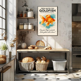 Goldfish Tranquility: Artistic Animal Poster