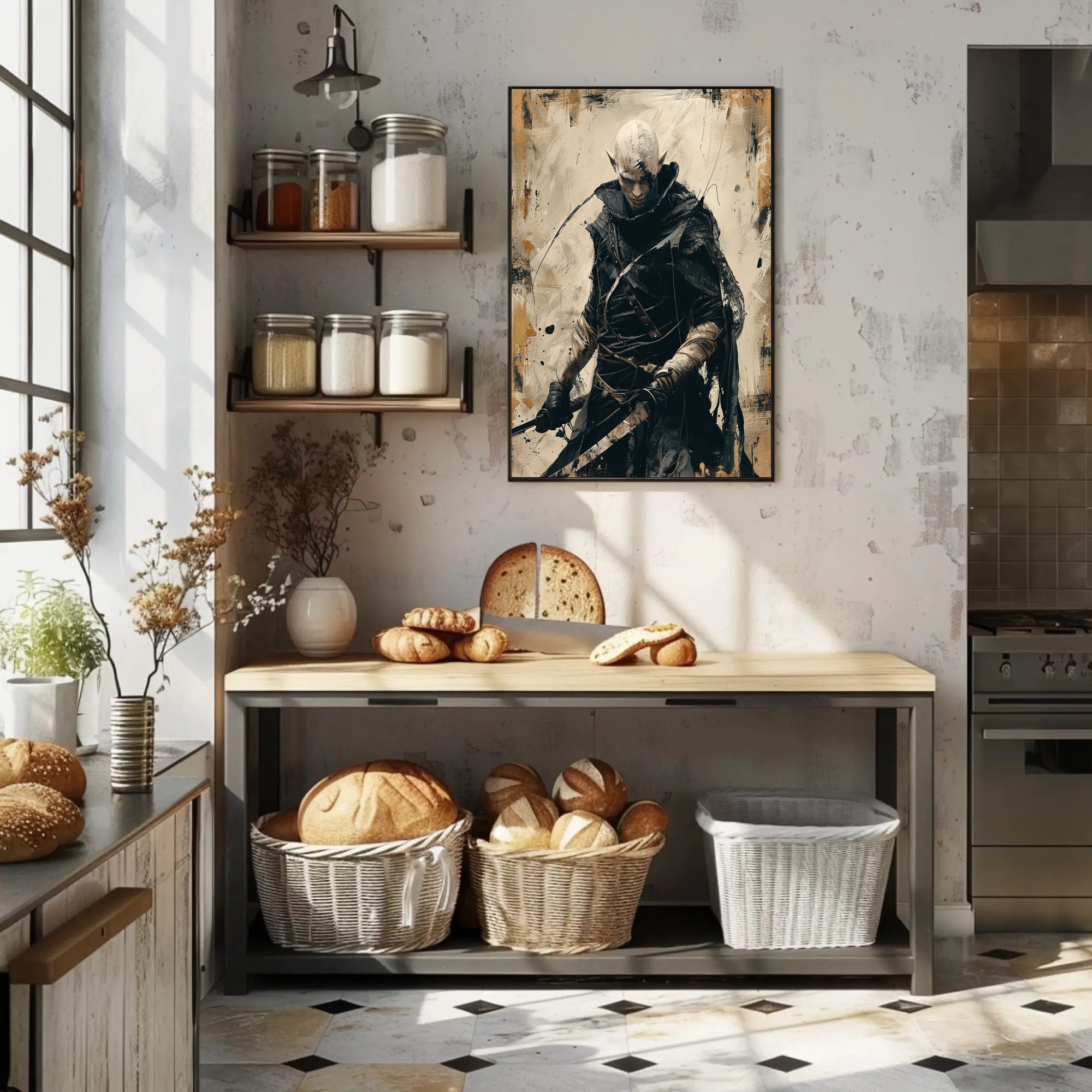 Mystical Elf Warrior Fantasy Art Poster Decor PosterGoat