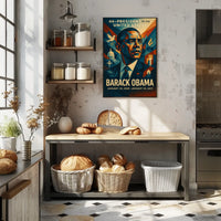 Obama Era Presidential Portrait Art Poster