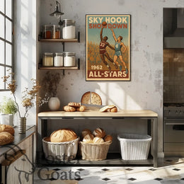 1962 Sky Hook Showdown Retro Sports Poster