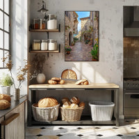 San Marino Old Town Stone Streets View Scenic Poster