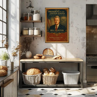 Bill Clinton 42nd President Wall Art Print PosterGoat