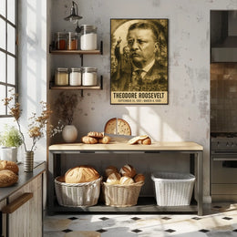 Theodore Roosevelt 26th President of the United States Double Exposure Poster