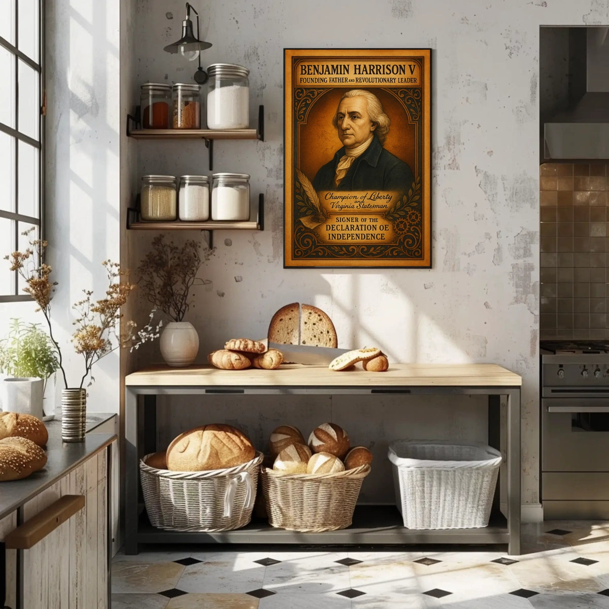 Benjamin Harrison V Founding Father Poster
