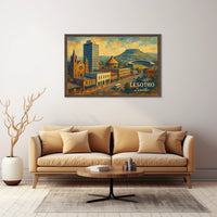 Lesotho Cityscape Poster