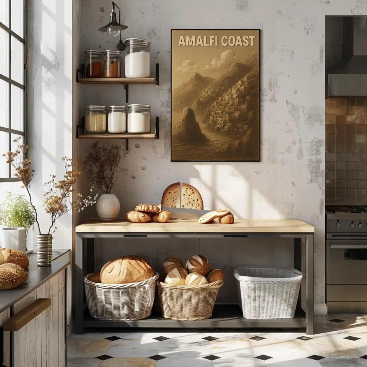 Amalfi Coast Poster Wall Art Travel Print 18x24 Edition