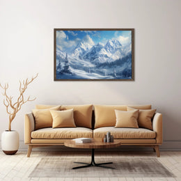 Majestic Winter Mountains Poster