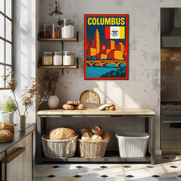 Columbus Cityscape Poster PosterGoat