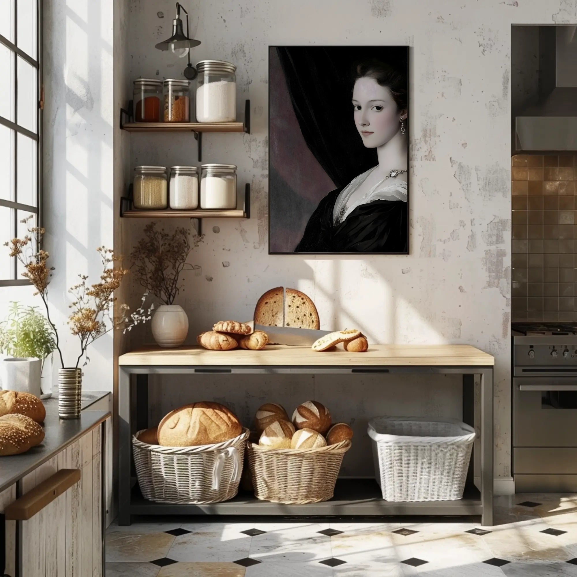 Elegant Portrait of a Woman: Cultural or Heritage Poster PosterGoat