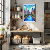 Chicago River Walk Poster