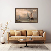 Tranquil Sailboats at Sea Poster