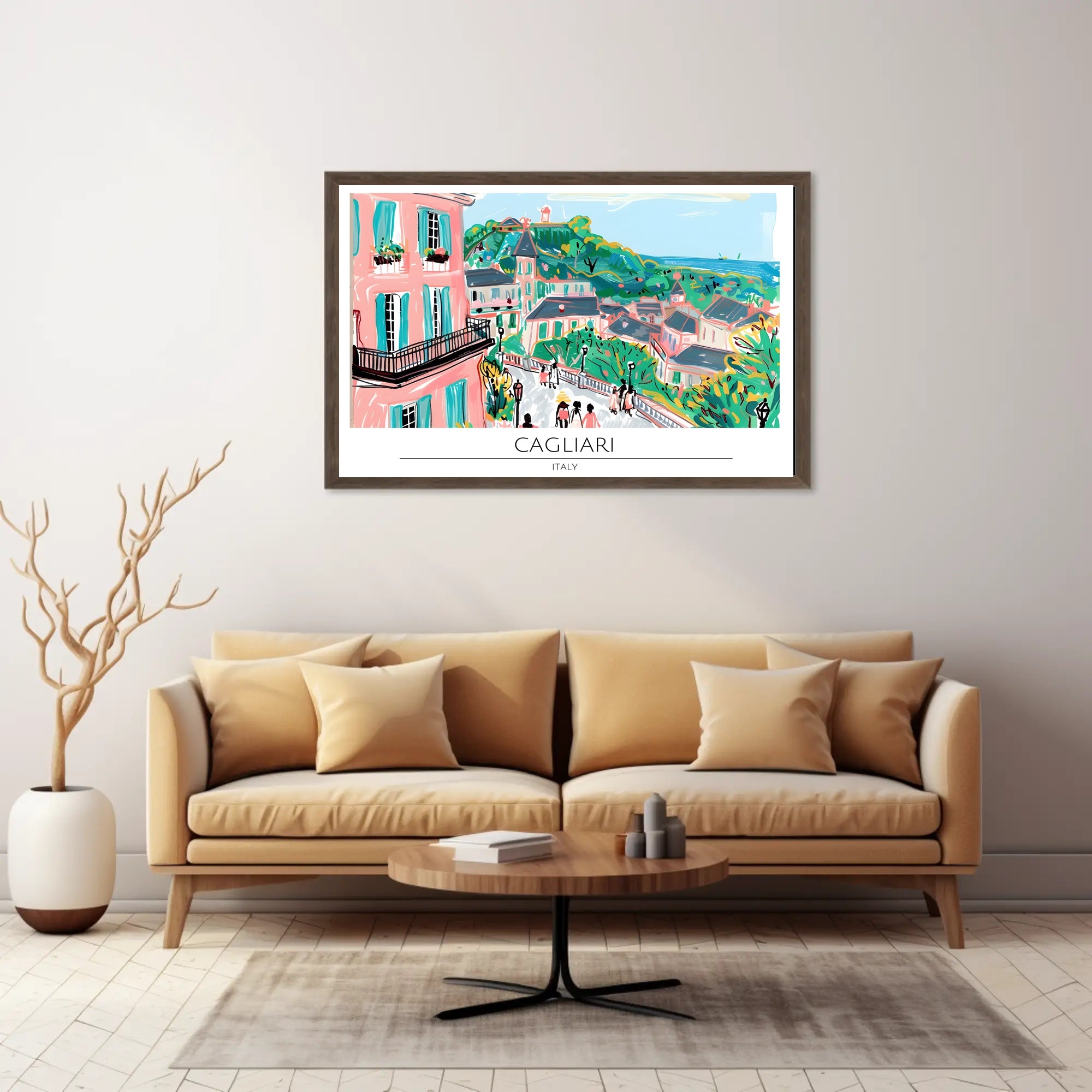 Vibrant Cagliari Poster PosterGoat