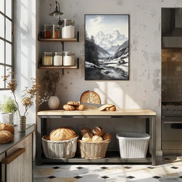 Alpine Serenity: Photorealistic Nature Travel Poster
