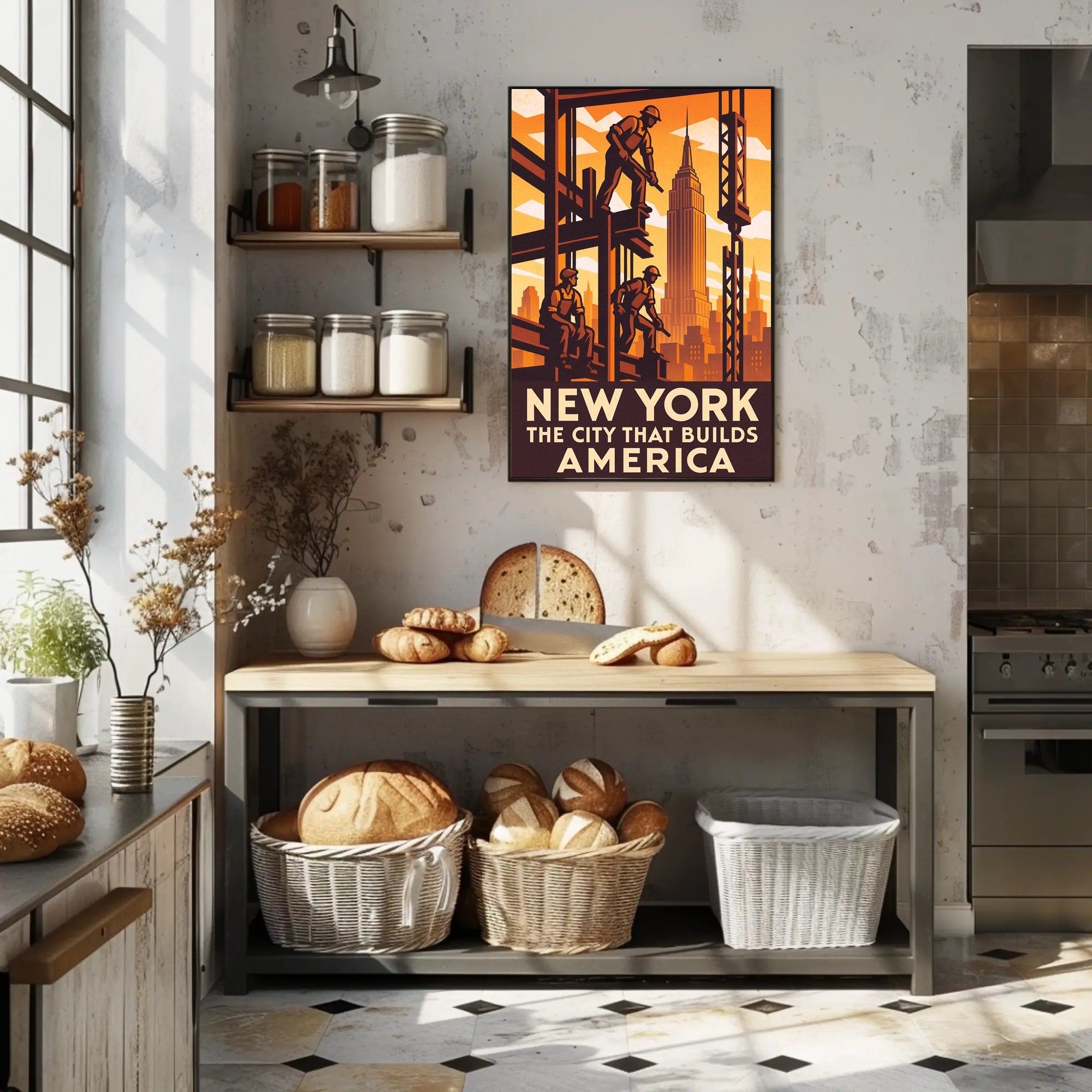 New York The City That Builds America Poster PosterGoat