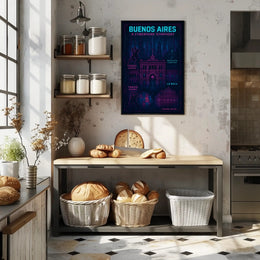 Buenos Aires A Cyberpunk Symphony Poster PosterGoat