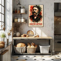 Chester Arthur Watercolor Art Print Presidential Poster