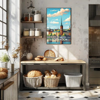 Stockholm Serenity: Picturesque Cityscape Urban or Cityscape Poster