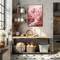 Serene Cherry Blossom Landscape Poster