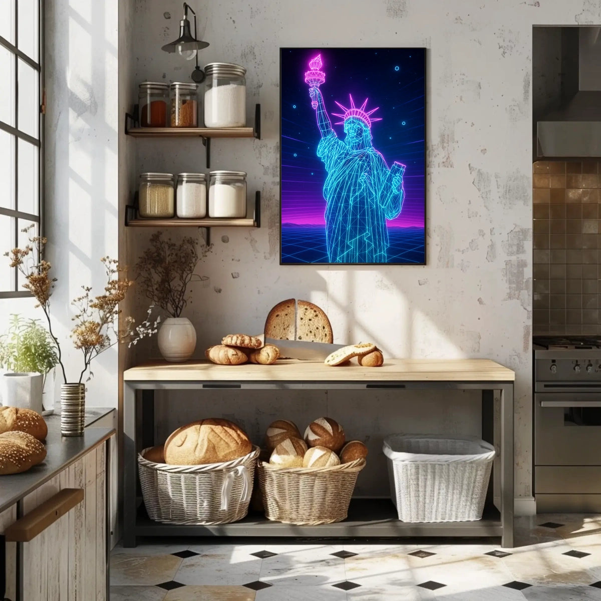Neon Liberty Poster