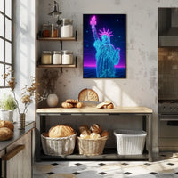 Neon Liberty Poster