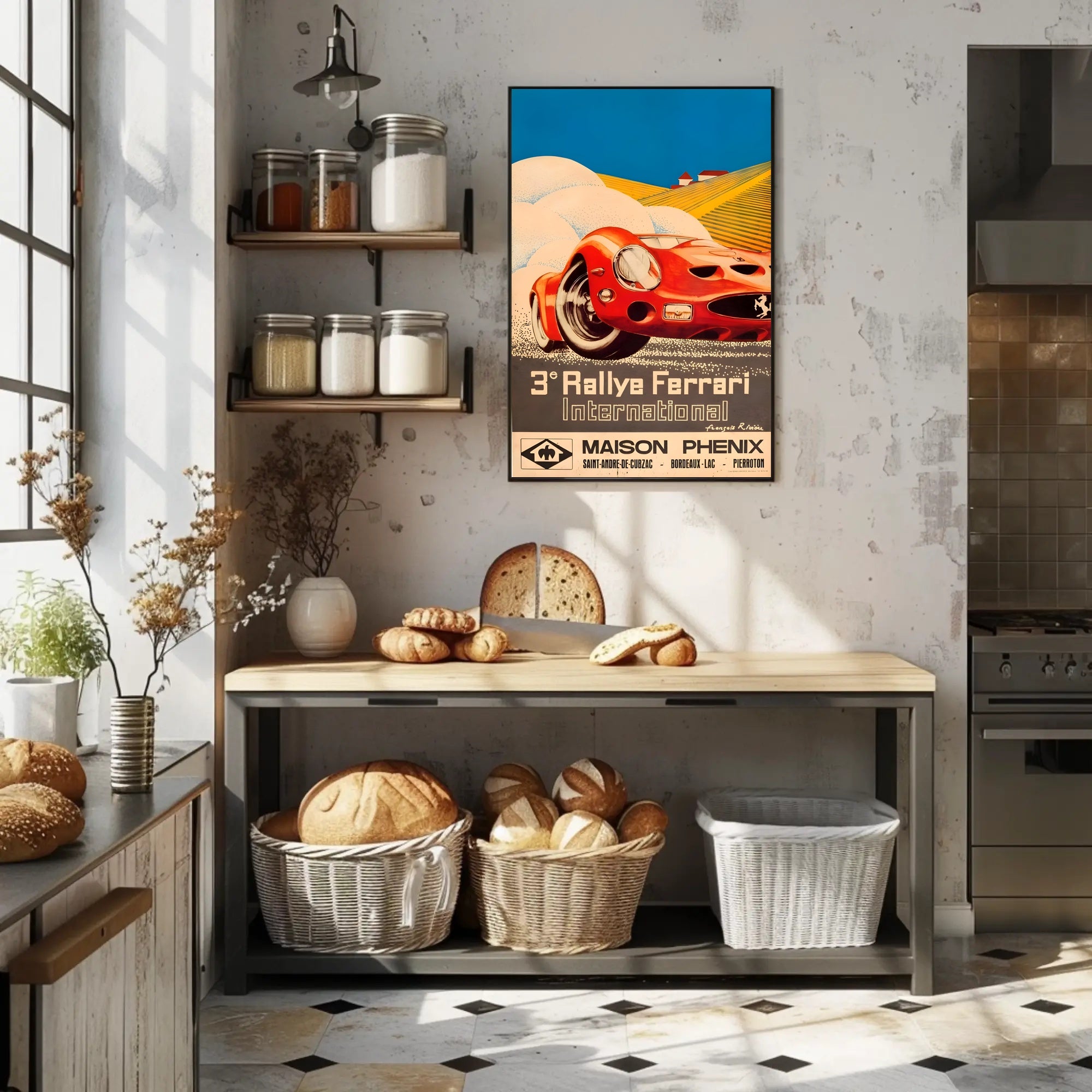 3rd Rallye Ferrari Travel Poster Art Print Decor