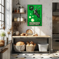 Reindeer Basketball Poster