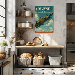 North American B-25 Mitchell WWII Icon Poster