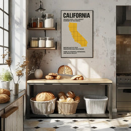 California Golden State Vintage Poster Print PosterGoat