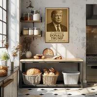 Donald Trump Collector Timeless Visionary Sepia Poster