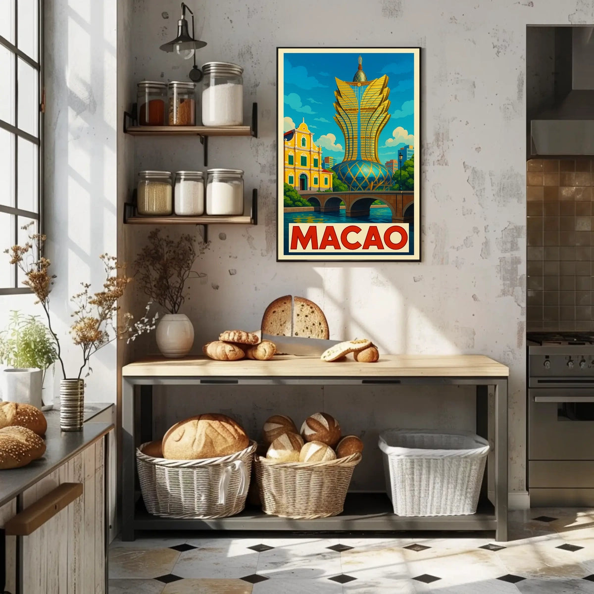 Macao Architectural Marvel Poster