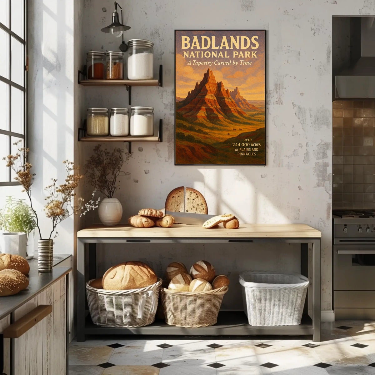 Badlands National Park A Tapestry Poster