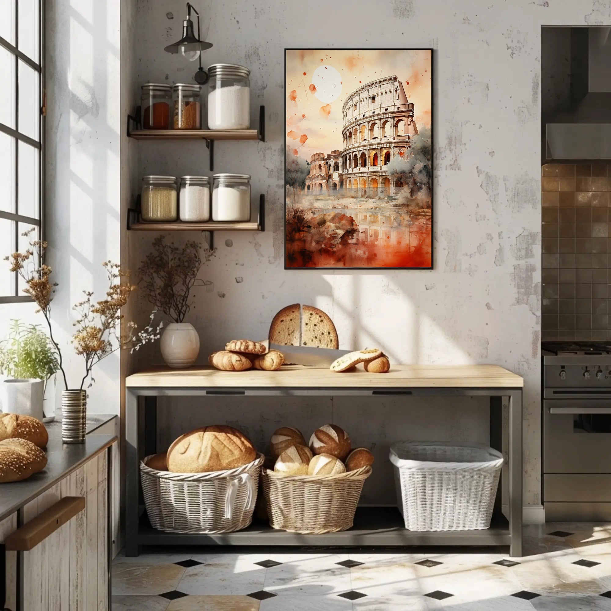 Colosseum In Watercolor Poster
