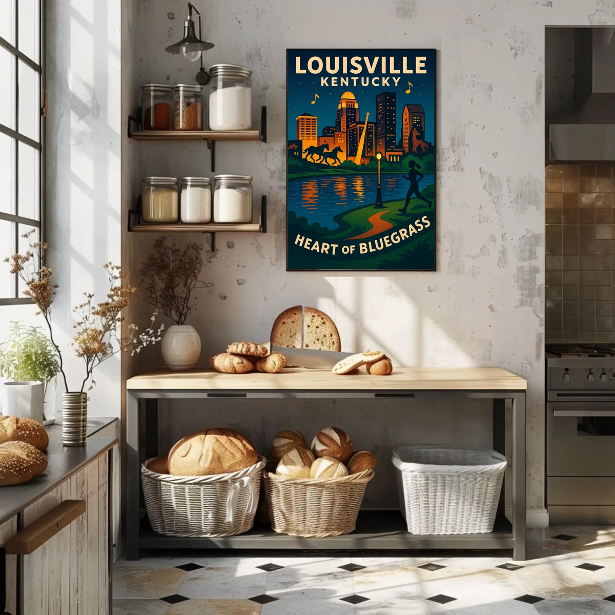 Louisville, Kentucky Heart of Bluegrass Poster