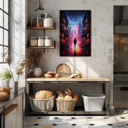 Neon Cityscape Poster