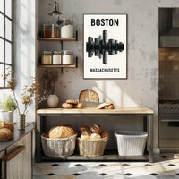 Boston Skyline Massachusetts Poster