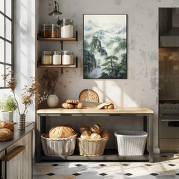 Serene East Asian Landscape Wall Art - Artistic Poster