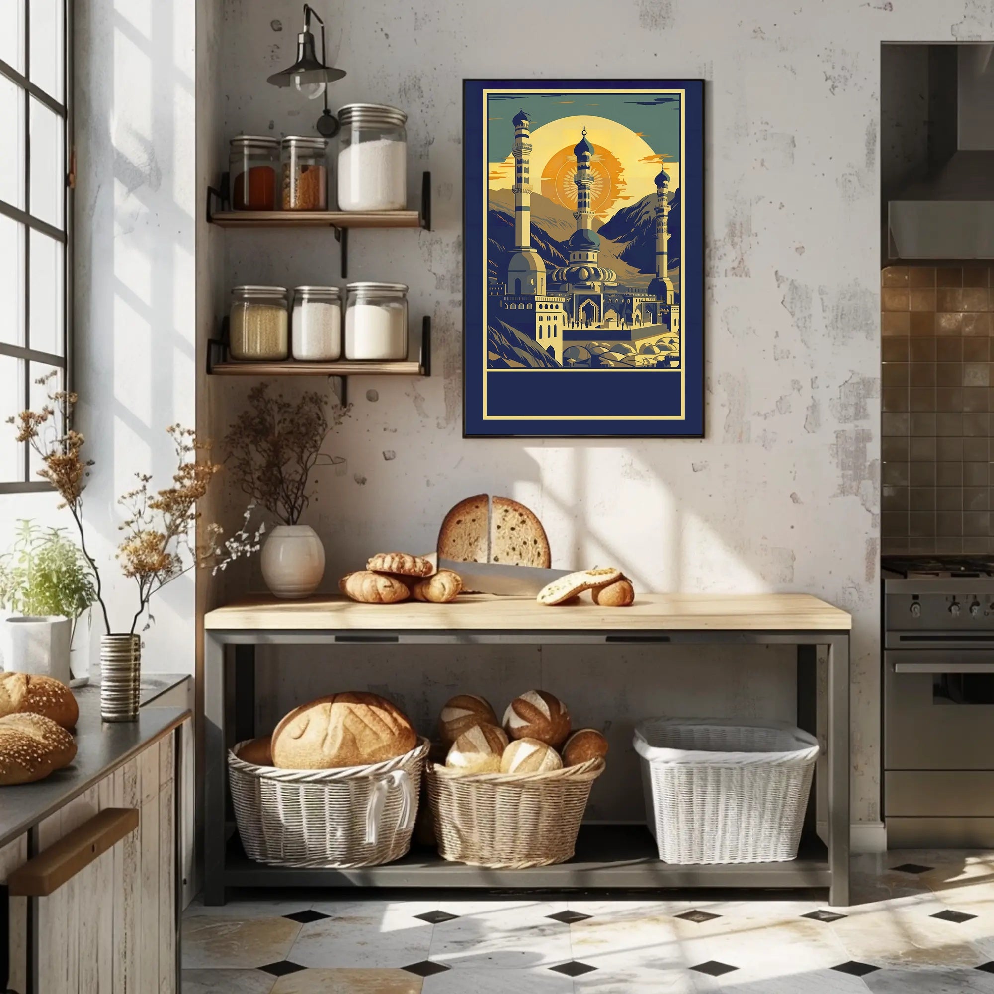 Majestic Mosque at Sunset Poster