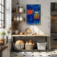 Falkland Islands Flag Watercolor Art Poster