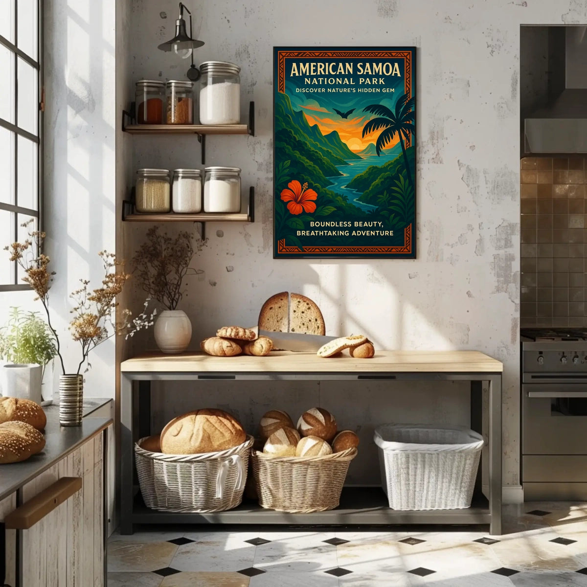 American Samoa National Park Vibrant Artistic Travel Poster