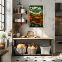 Vermont Scenic Poster Wall Art Print Vintage Travel