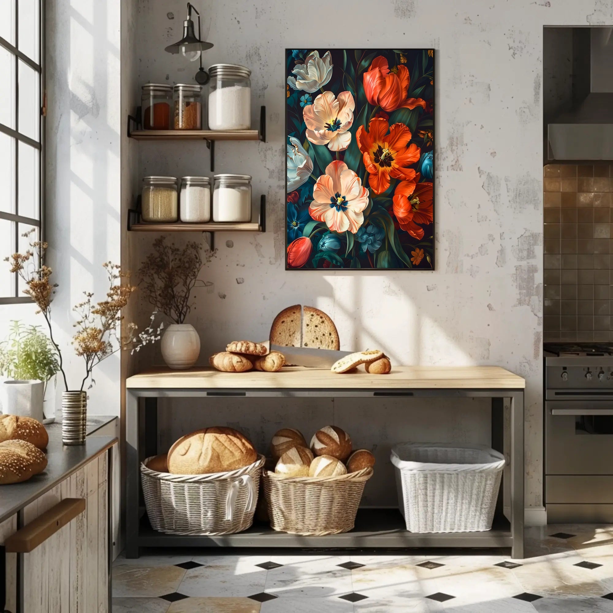 Vibrant Floral Symphony Wall Art Print