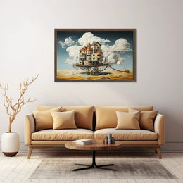 Surreal Dreamscape with Mechanical Houses - Fantasy or Mythology Poster