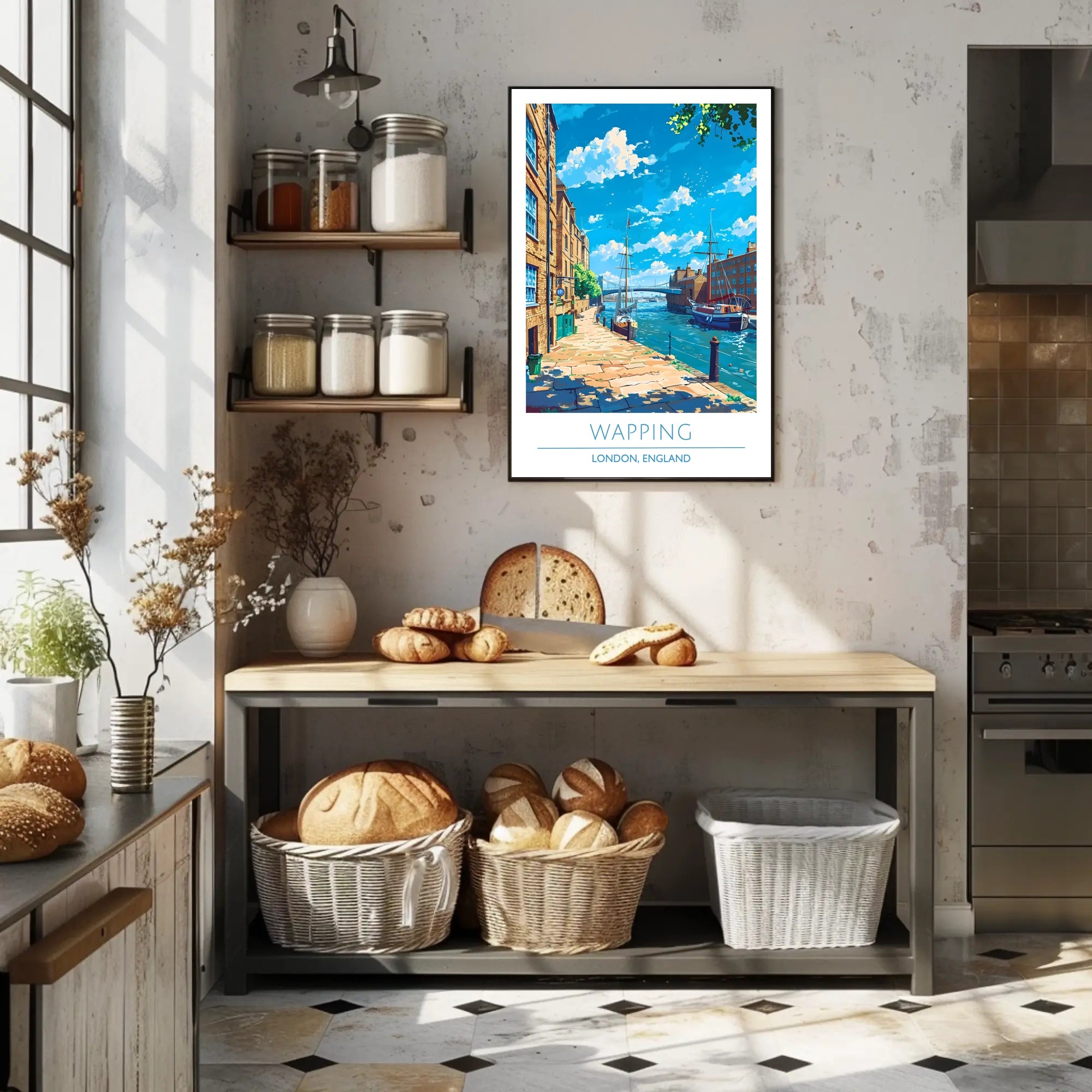 Wapping Tranquil Scene Urban or Cityscape Poster