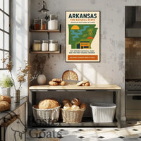 Arkansas Vintage Travel Poster: Nature and History Celebrated