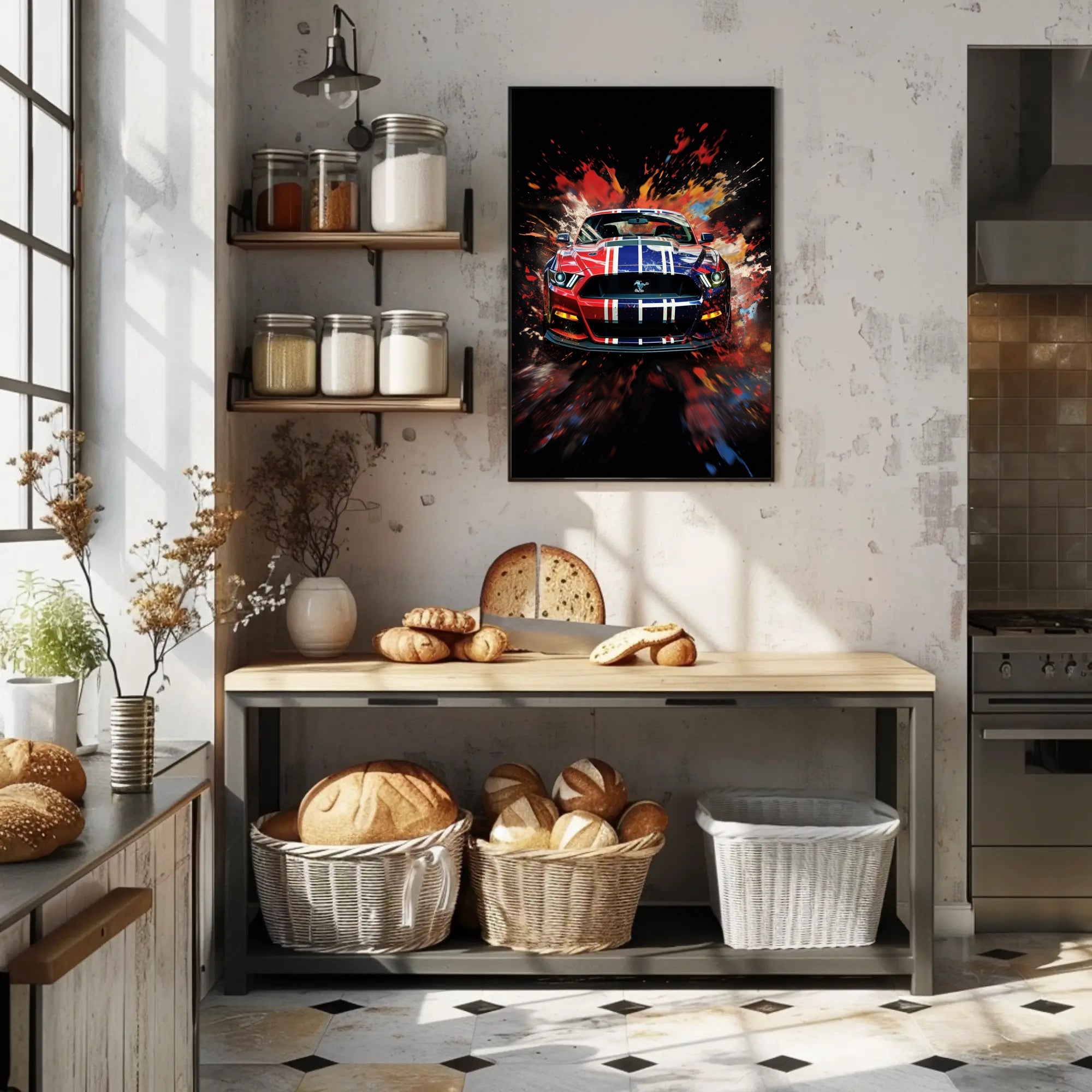 Dynamic Automotive Art Poster PosterGoat