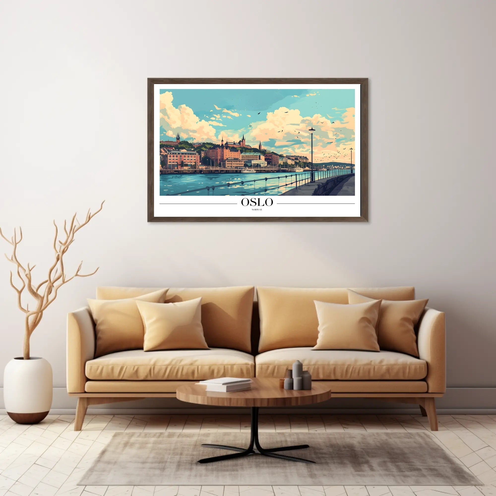 Oslo Waterfront Illustration Urban or Cityscape Poster