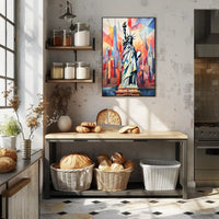 Statue Of Liberty Geometric Splendor Poster