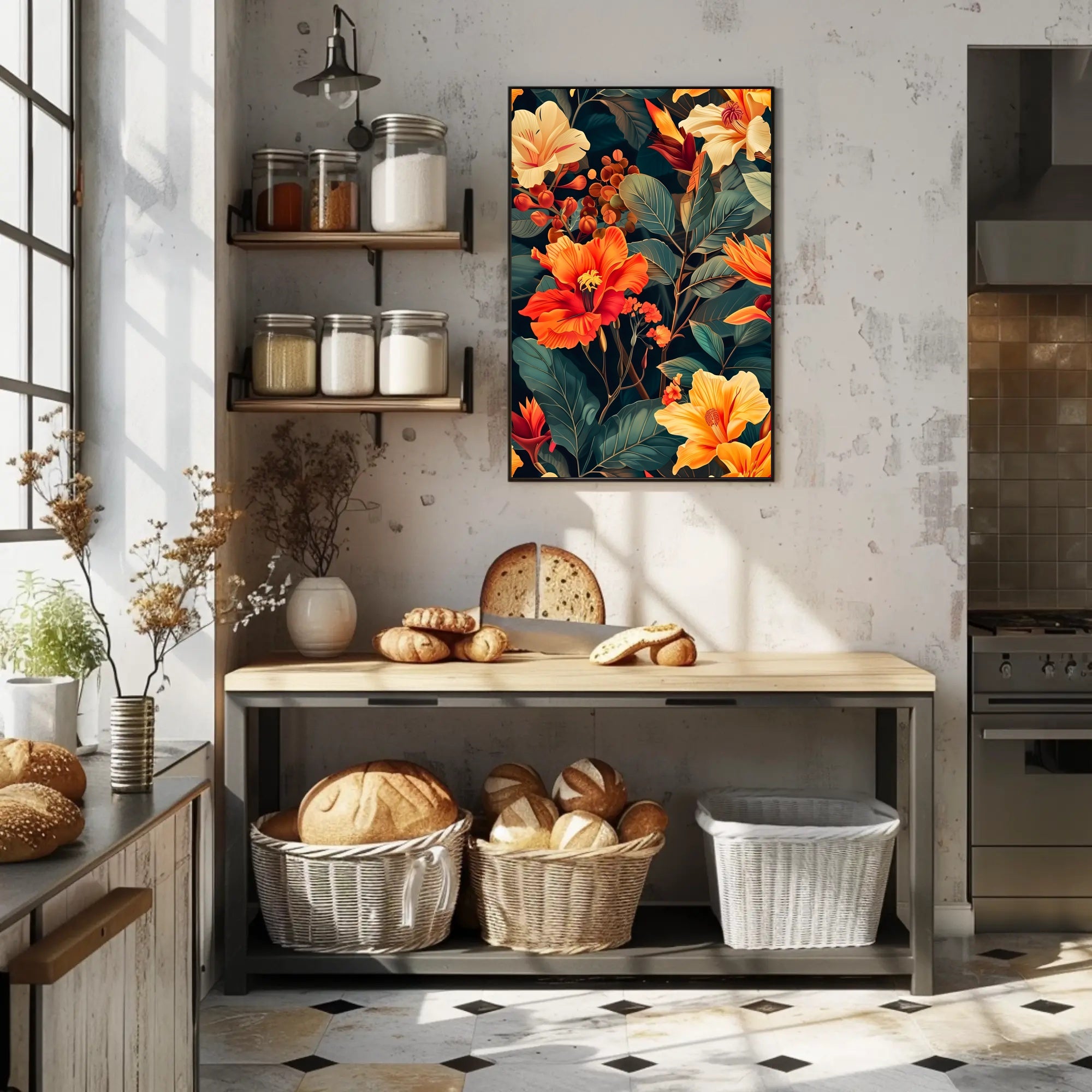 Vibrant Floral Symphony Wall Art Print