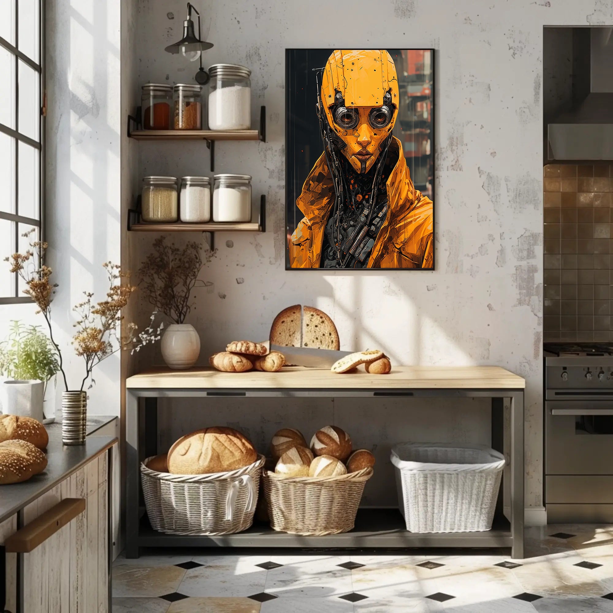 Futuristic Sentinel Poster PosterGoat